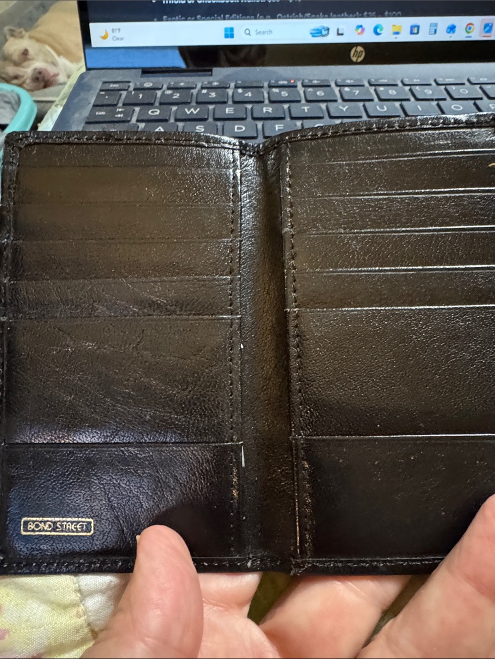 Black Leather Men's Card & Key Holder Wallet